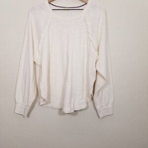 Anthropologie Pilcro and the Letterpress Long Sleeve Top Blouse Size L